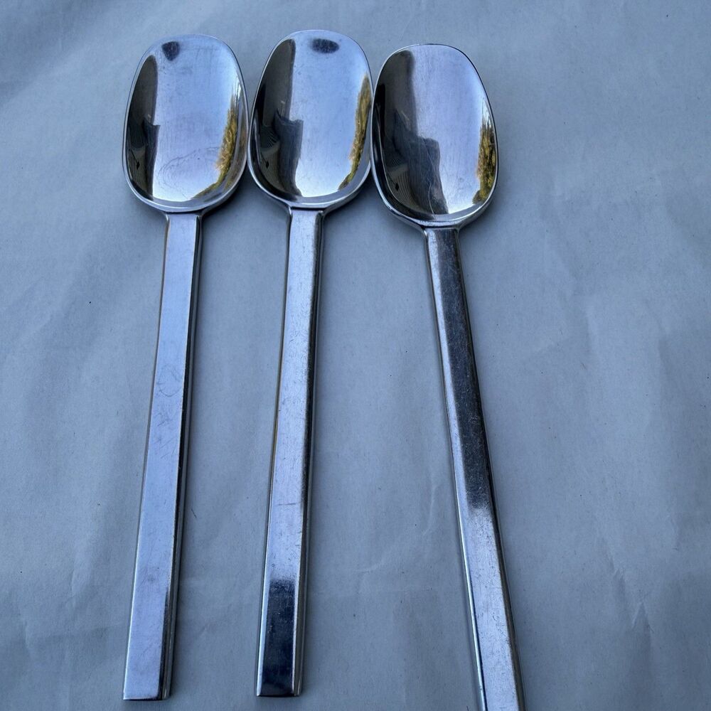 Vintage Ward Bennett Supreme Cutlery 18/8 Japan MCM Stainless Spoons Set of 3